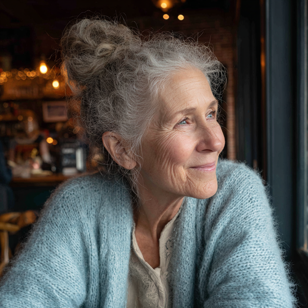 A smiling older woman | Source: Midjourney