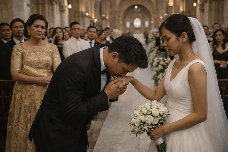 Có thể là hình ảnh về một hoặc nhiều người và đám cưới